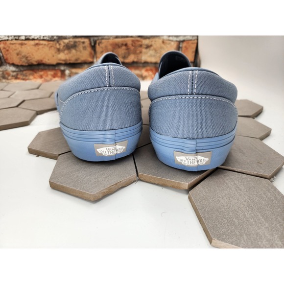 Vans Classic Slip-On Pastel Mono Dusty Blue Sz 9.5 UNC Men New Rare Sneakers - Picture 4 of 8